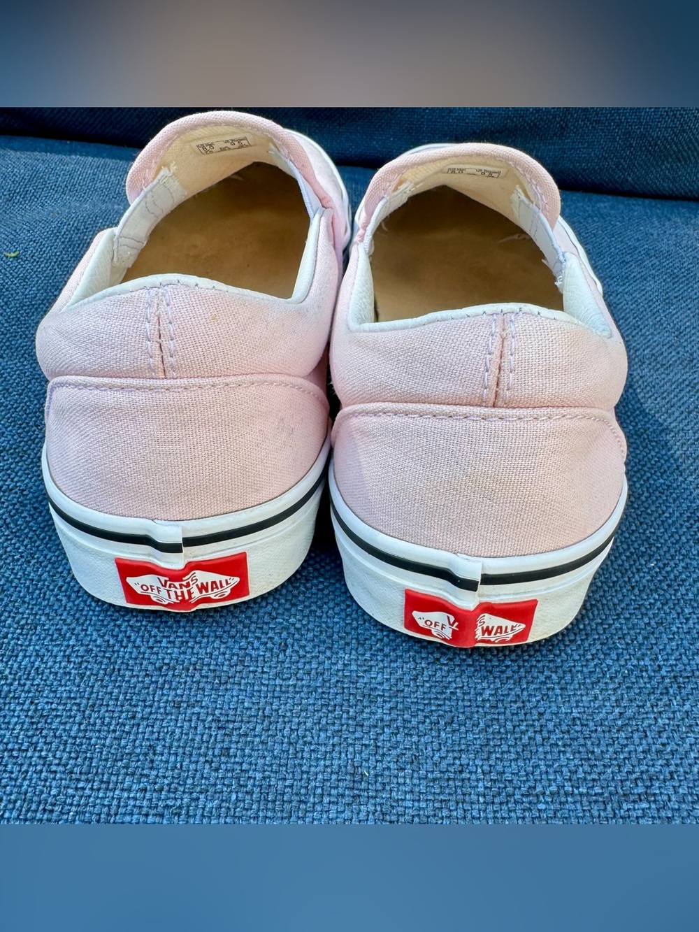Vans Pink Slip-On Canvas Sneakers - Picture 8 of 9